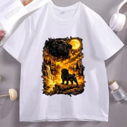 Funny Moon Pug Howling T Shirt Men Women Dog Lover T-Shirt Casual Soft Fitness Summer Short Sleeve Tshirt Comfortable Clothes