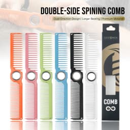 360 ° Bearing Rotating Hair Comb Antistatic Double Sided Heat Resistant Hair Clipper Comb Salon Lightweight Hairdressing Tool