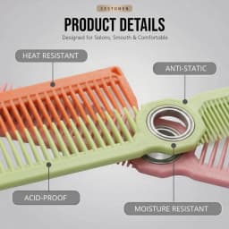 360 ° Bearing Rotating Hair Comb Antistatic Double Sided Heat Resistant Hair Clipper Comb Salon Lightweight Hairdressing Tool
