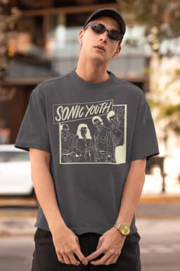 Sonic Youth Seinfeld Mashup Graphic Tee Summer Men's and Women's Loose and Breathable T-shirt Top