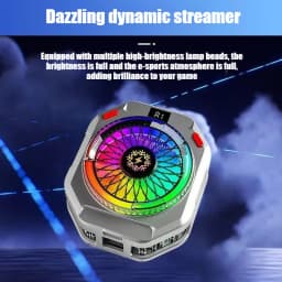 TH28 Semiconductor Phone Cooler 15V/2A High Powerful Cooling Radiator Multi Gears Adjustable Temperature Control with RGB Lights