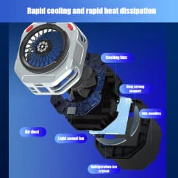 TH28 Semiconductor Phone Cooler 15V/2A High Powerful Cooling Radiator Multi Gears Adjustable Temperature Control with RGB Lights
