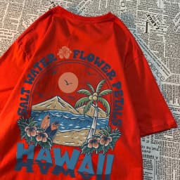 Salt Water Flower Petals Hawaii Tshirts Men Women Casual Sweat T Shirts Casual Cotton Tee Clothes Hip Hop Oversize Tops Couple
