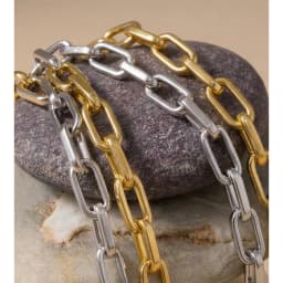 Yhpup Stainless Steel Basic Chain Statement Necklace Waterproof High Quality Polished PVD Plated Trendy Casual Fashion Jewelry