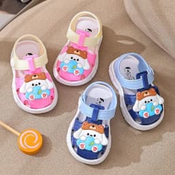 2026 Summer Baby Sandals Boys Girls Soft Sole Comfortable Beach Shoes Cute Cartoon Designs Breathable Toddler Sandals 1-4 Years