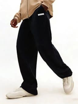 Autumn Mens Corduroy Casual Pants Fashion Loose Fit Pants Straight Sweatpants Elastic Waist Drawstring Outdoor Streetwear