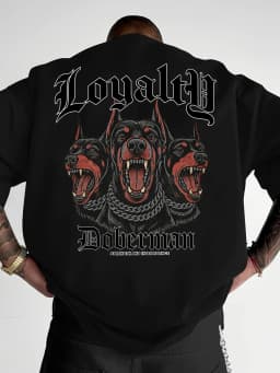 Summer Men's Doberman Pinscher Print T-Shirt Cotton Breathable Streetwear Oversized Loose Casual Trendy Crew Neck Short Sleeve