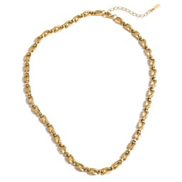 Yhpup Stainless Steel Chain Necklace for Women Summer Trendy Personality Texture Collar Neck Fashion Jewelry PVD Waterproof