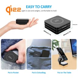 3-in-1 Magnetic 25W Foldable Qi2 Wireless Charging Stand For iPhone 17 16 15 14 13 12/Apple Watch/AirPod