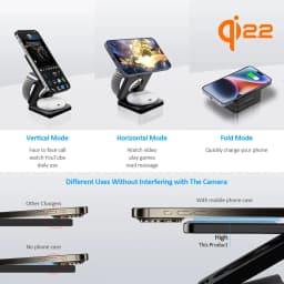 3-in-1 Magnetic 25W Foldable Qi2 Wireless Charging Stand For iPhone 17 16 15 14 13 12/Apple Watch/AirPod