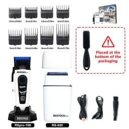ROSYOUS Mens Haircut Kit Professional Clipper with DLC Blade Brushless Motor Base Charger Barber Machine RSPRO106 RSPRO202 RS620