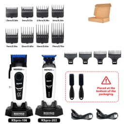 ROSYOUS Mens Haircut Kit Professional Clipper with DLC Blade Brushless Motor Base Charger Barber Machine RSPRO106 RSPRO202 RS620