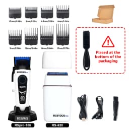 ROSYOUS Mens Haircut Kit Professional Clipper with DLC Blade Brushless Motor Base Charger Barber Machine RSPRO106 RSPRO202 RS620