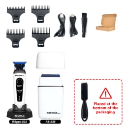 ROSYOUS Mens Haircut Kit Professional Clipper with DLC Blade Brushless Motor Base Charger Barber Machine RSPRO106 RSPRO202 RS620
