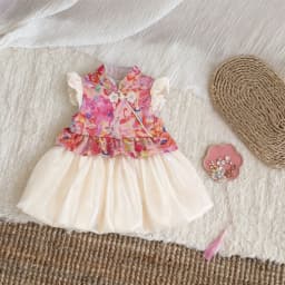 Baby Dresses Summer Floral Chinese-Style Girls Dresses Adorable Cheongsam-Style Baby Girls Dresses