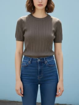 Zjaiss 2026 Korean Summer Women T Shirts Female Knit Casual Streetwear Tees Basic Solid Young Cool Tops