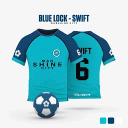 Blue Lock Manshine City animation Cosplay men's summer short-sleeved T-shirt with custom name and number 2026 women's T-shirt