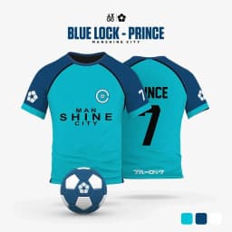 Blue Lock Manshine City animation Cosplay men's summer short-sleeved T-shirt with custom name and number 2026 women's T-shirt