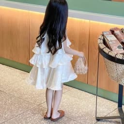 Fashion Baby Girl Princess Silk Dress Infant Toddler Child Ruffled Vestido Sleeveless Frock Summer Casual Baby Clothes