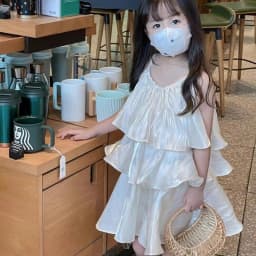 Fashion Baby Girl Princess Silk Dress Infant Toddler Child Ruffled Vestido Sleeveless Frock Summer Casual Baby Clothes