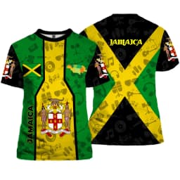 Jamaica Lion Of Judah T-Shirt Men Women Reggae Rasta Flag Graphic Tee Football jersey, outdoor sports, street casual fashion