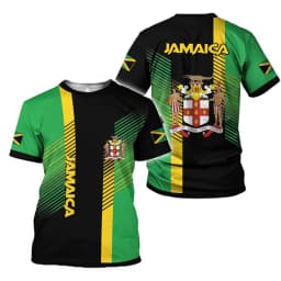 Jamaica Lion Of Judah T-Shirt Men Women Reggae Rasta Flag Graphic Tee Football jersey, outdoor sports, street casual fashion