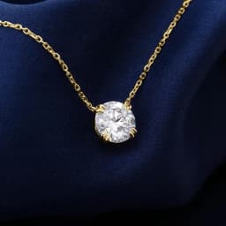 Rrjzz 1-2CT Round Solitaire D-Color Moissanite Women Pendant Necklace 6.5mm/8mm VVS1 Lab Imitation Diamond Necklace Jewelry GRA