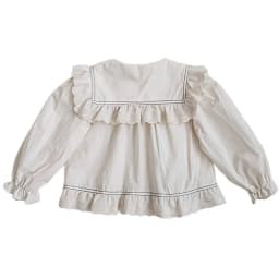 WT2802 Sweet Princess Shirt for Girls New Arrival Baby Clothing Spring Season Children's Puff Sleeve Doll Collar Top