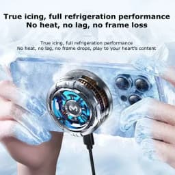 Universal 2-in-1 Memo CX08 Magnetic Back Clip Mobile Phone Cooler with Semiconductor Cooling Fan for PUBG Freezing Radiator