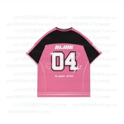 2026 New Y2K Korean Girl Group Concert T-Shirt RosÉ Letter Print Oversized Short Sleeved Fashion Casual Women's Sport Jersey Kid