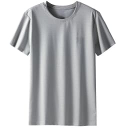 [S-8XL] Summer Ice Silk Short Sleeve T-Shirt Men's Quick Dry Ultra Thin Loose Mesh Clothing