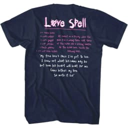 Hole band men's T-shirt with "Love Spell" lyrics design pure cotton suitable for all seasons streetwear style graphic t shirts