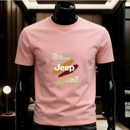 Summer Jeep High-Quality T-Shirt, with a Round Neckline, Made of Pure Cotton, Breathable and Comfortable. Men's Casual Style, Wi