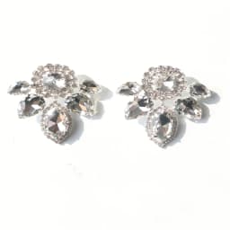 Luxurious and Exaggerated Rhinestone Necklace and Earring Set, Fashionable Evening Gown Accessories