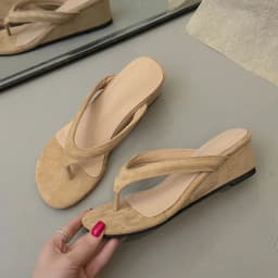 Wedges Slippers Women Clip Toe Sandals High Heels Designer Shoes Beach Casual Flip Flops Walking Dress Comfort Mujer De Zapatos