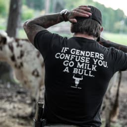 If Genders Confuse You Go Milk A Bull Men's Tee - Combat Iron Military T-shirt - Suitable for Sports Wear Comfortable To Wear