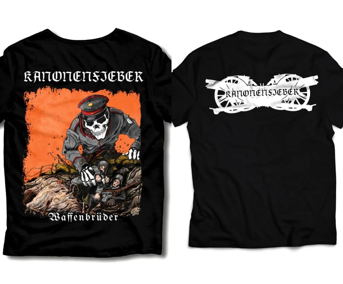 2026 New Rock Punk Tops Gothic Dark Heavy Metal T-shirt Kanonenfieber Pirnt Casual Cotton Streetwear Female Male Clothes Unisex