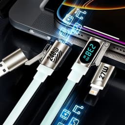 240W Super Fast Charging 4-in-1 Charging Cable,2 Tow 2 Multi-Interface Data Cable,USB Universal PD For iPhone Samsung Xiaomi