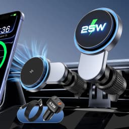 QI2 25W Magnetic Car Wireless Charger With 63W Car Charger For iPhone 17 16 15 Pro Max Macsafe Car Phone Holder Stand Mount Fast