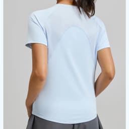 2026 Summer Hot New Women's Sports T-Shirt Outdoor Running Short Sleeve Blue Crewneck Back Mesh Breathable Quick-drying Base Top