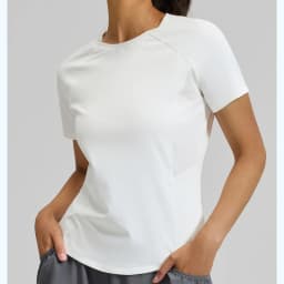 2026 Summer Hot New Women's Sports T-Shirt Outdoor Running Short Sleeve Blue Crewneck Back Mesh Breathable Quick-drying Base Top