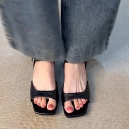 French Vintage Simple Roman Sandals Women's Low Heel Hollow out Slip-On Shoes round Toe Rubber Sole Comfortable Fashionable