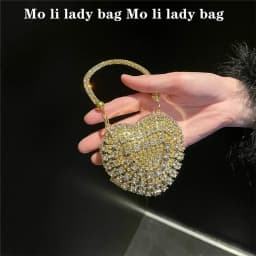 Heart Shape Retro Envelope Bag Luxury Design Bling Style Mini Bag Small Size Rhinestones Evening Clutch Evening Events