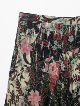 Women's Midi High Waist floral Printd Skirts Summer Female Chic Asymmetrical Casual Skirt Lady Elegant Holiday Print Skirt