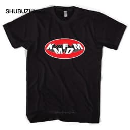 Funny Men T Shirt White T-shirt Black Tee KMFDM Oval Logo T-shirt Hip Hop Clothing Cotton Short Sleeve Plus Size Top Tee