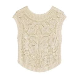 Crochet Vest Top Sheer Floral Embroidered Lace Tank Sleeveless Blouse Openwork Mesh Top Retro Boho Summer Beach Vacation Outfit