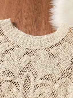 Crochet Vest Top Sheer Floral Embroidered Lace Tank Sleeveless Blouse Openwork Mesh Top Retro Boho Summer Beach Vacation Outfit