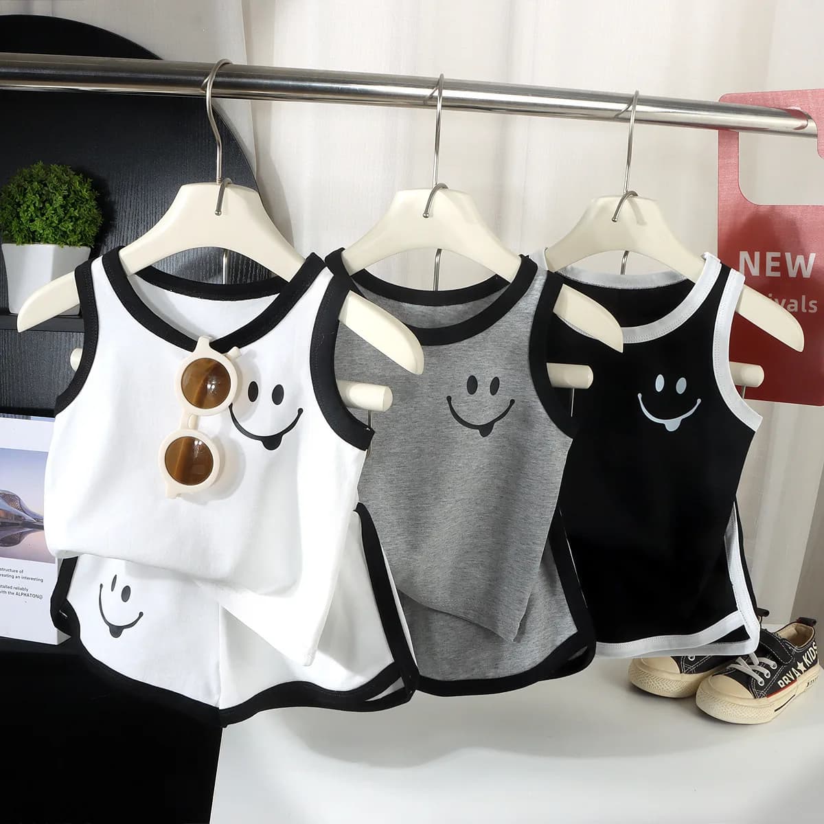 Children Sets Kids Clothes Boys Vest Suit Summer Children Clothing Cotton T-shirts Shorts Tanks Top Sleeveless