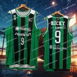 25/26 Joventut Badalona Basketball Game Jersey Vest 2026 Spain Basketball Jersey Kids Basketball Sports Quick-Dry T-Shirt