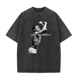 Vintage Washed XXXTentacion Music Album 2026 Print T Shirts Men's Women Hip Hop Fashion Cotton Short Sleeve T-shirts Streetwear